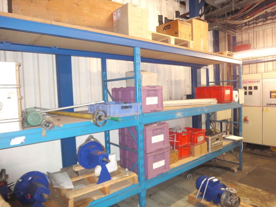 2 bays heavy duty boltless pallet racking with con...