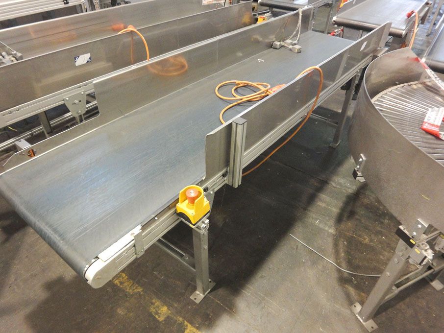 2x Rowe 80K powered belt conveyor, 600mm wide, 275...