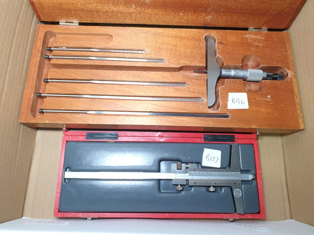Etalon 20mm depth micrometer, Starrett depth mic (...
