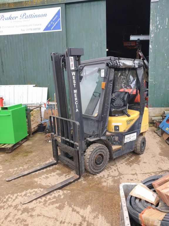Daewoo G20SC gas counterbalance fork truck, 2000kg...