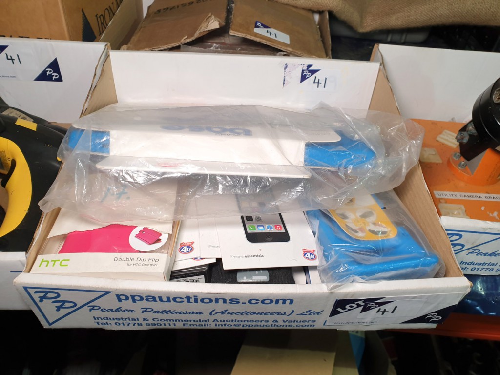 Qty various tablet, phone accessories inc: iPhone...