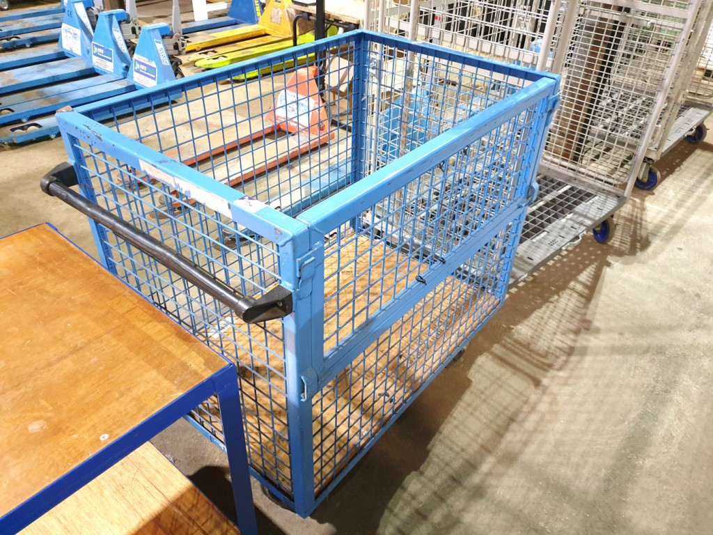 Mobile wire cage trolley, 1000x700x800mm - Lot Loc...