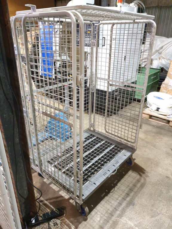 Prestar mobile 2 door wire cage trolley, 1020x1450...