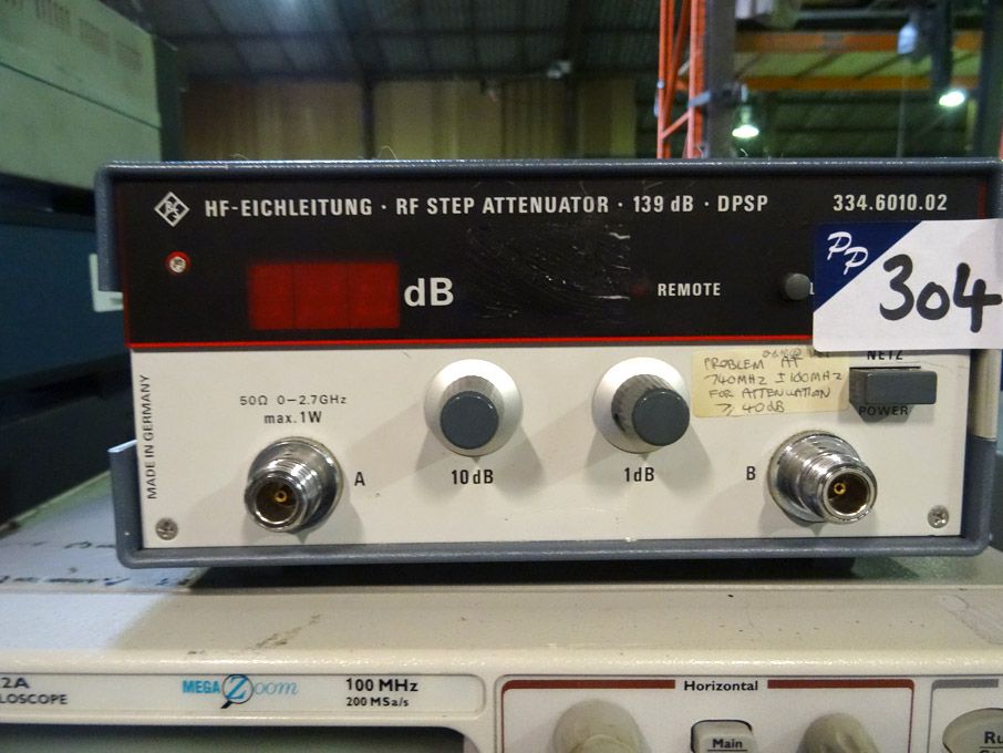 BS HF-Eichleitung RF step attenuator, 139dB, DPSP...