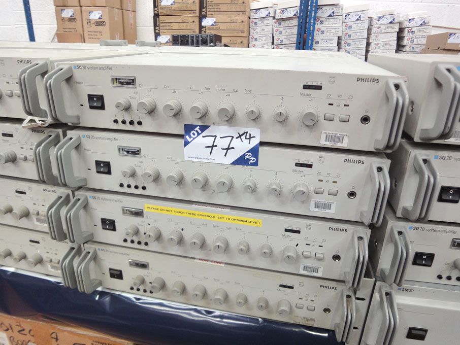 4x Philips SQ20 system amplifiers, 60W - Lot loca...