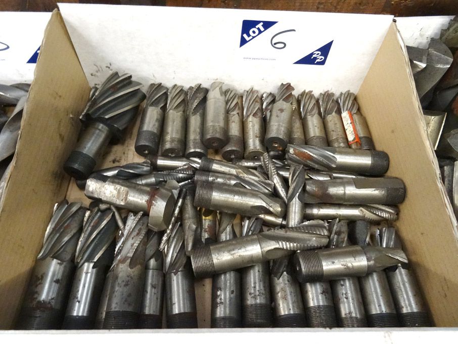 Qty various HSS screw shank end mills to 48mm appr...