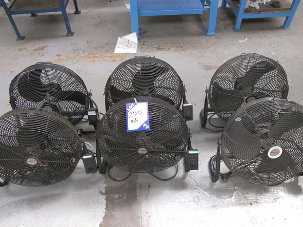 6x Honeywell industrial cooling fans, 240v