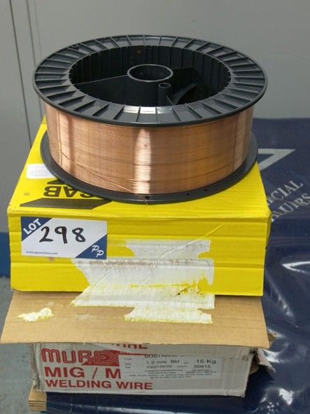Qty Murex 1.2mm mig welding wire & Esab 0.8mm weld...