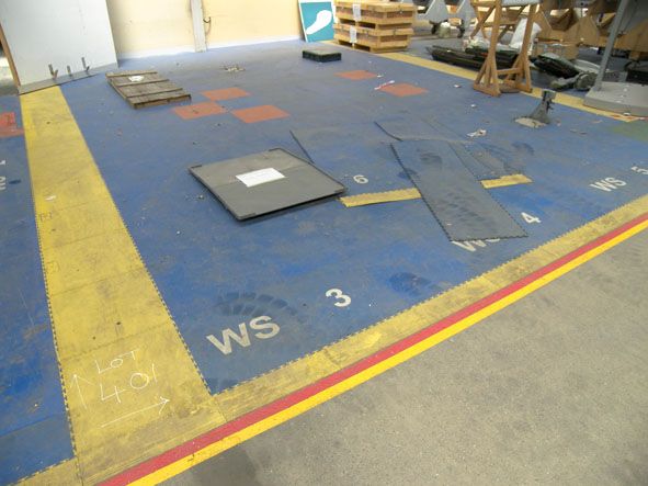 16x8m approx interlocking rubber mats, 500x500mm a...