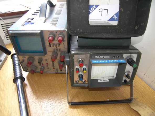 Krautkramer USM2 oscilloscope & Telequipment DM64...