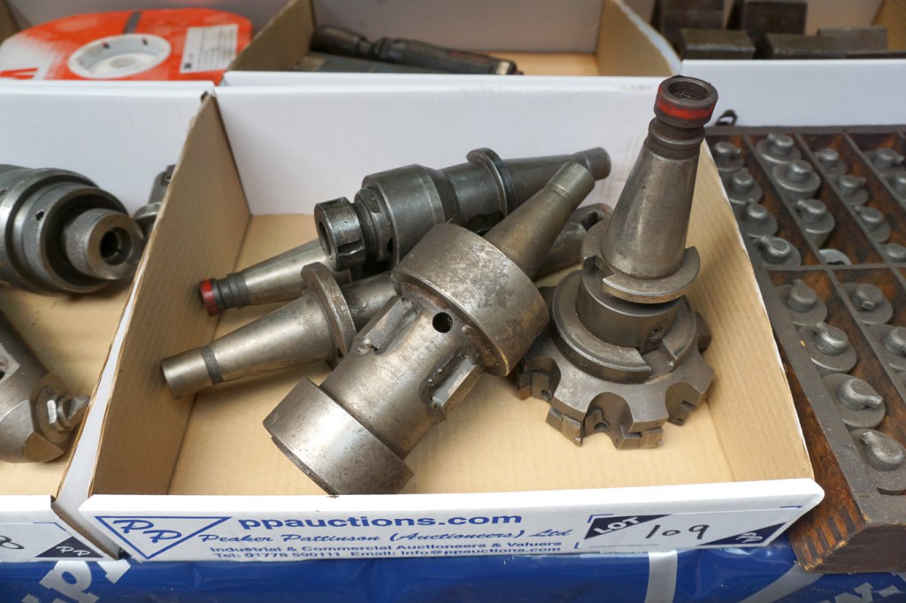 Qty various taper tool holders, milling cutters et...