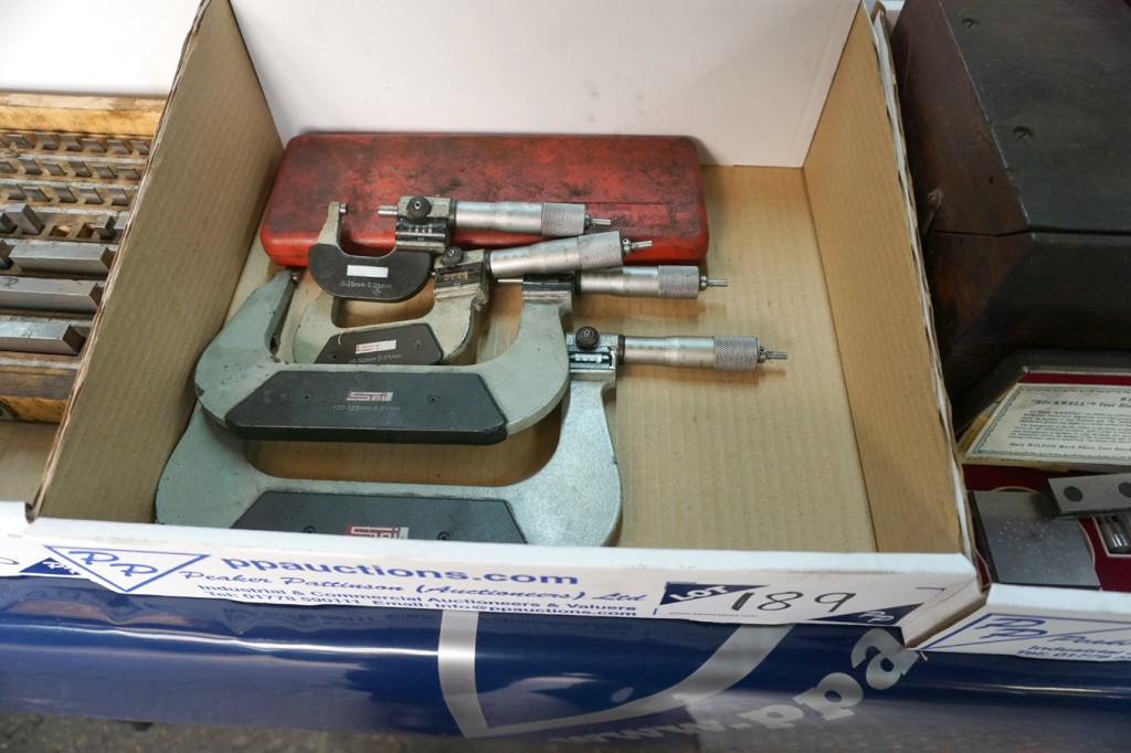 Qty SPi metric micrometers, 0-25mm to 125-150mm