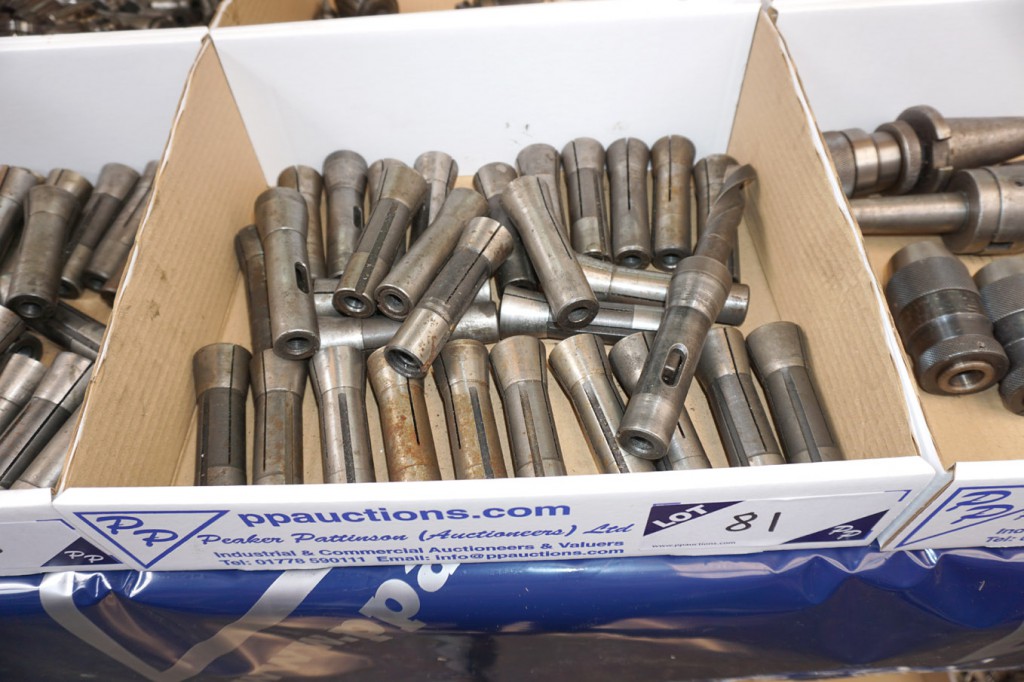 Qty various size R8 collets