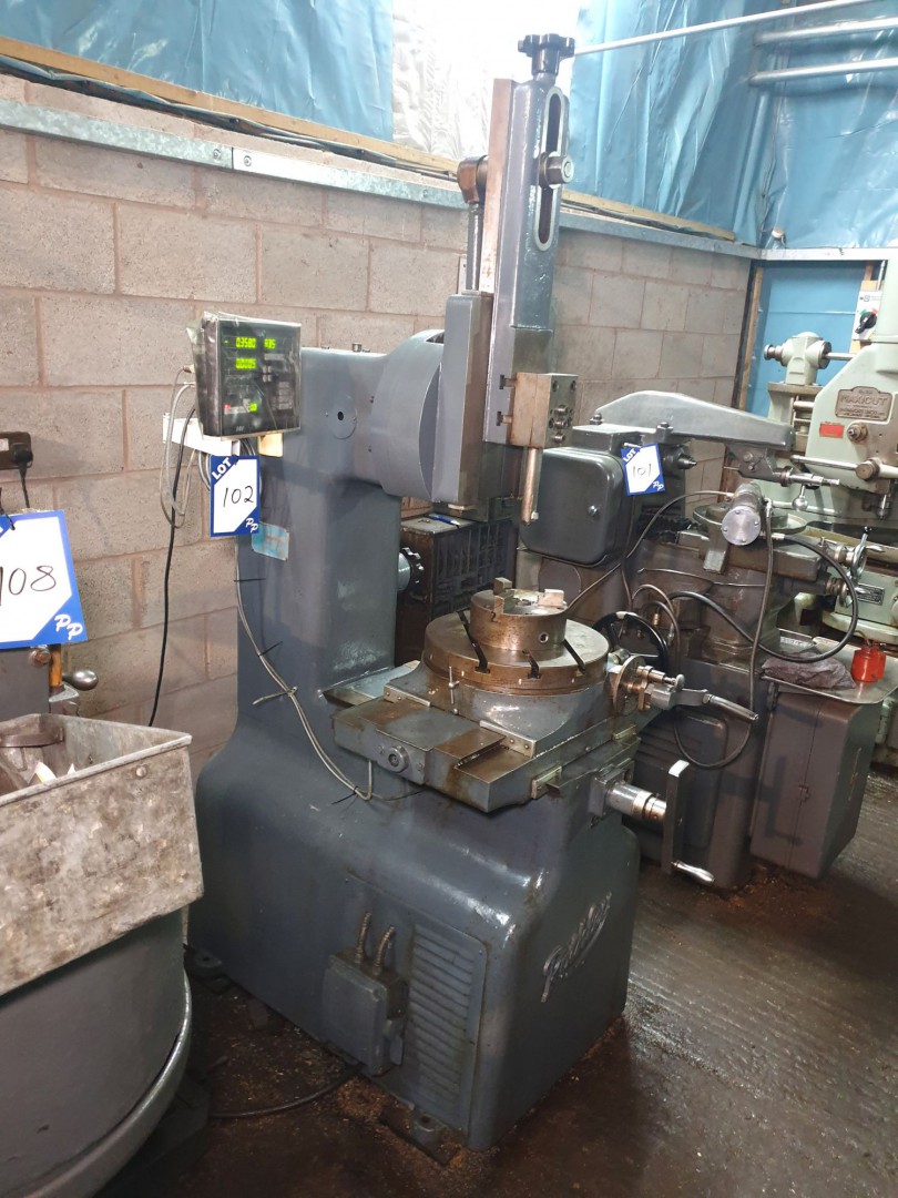 Rothley 7” slotter, BC10 DRO, 15” dia rotary table...
