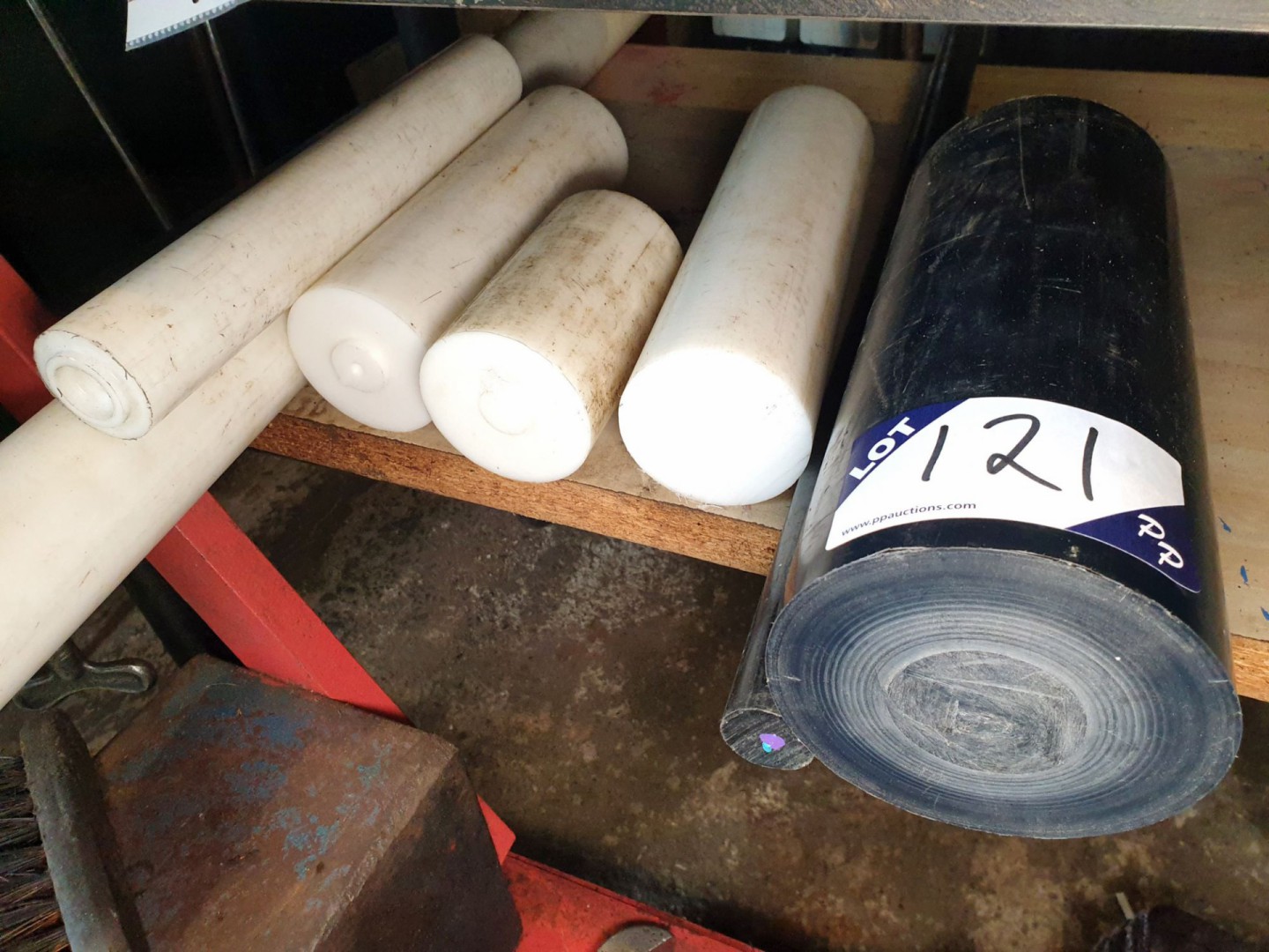 Qty various white / black acetal / Delrin bars & b...