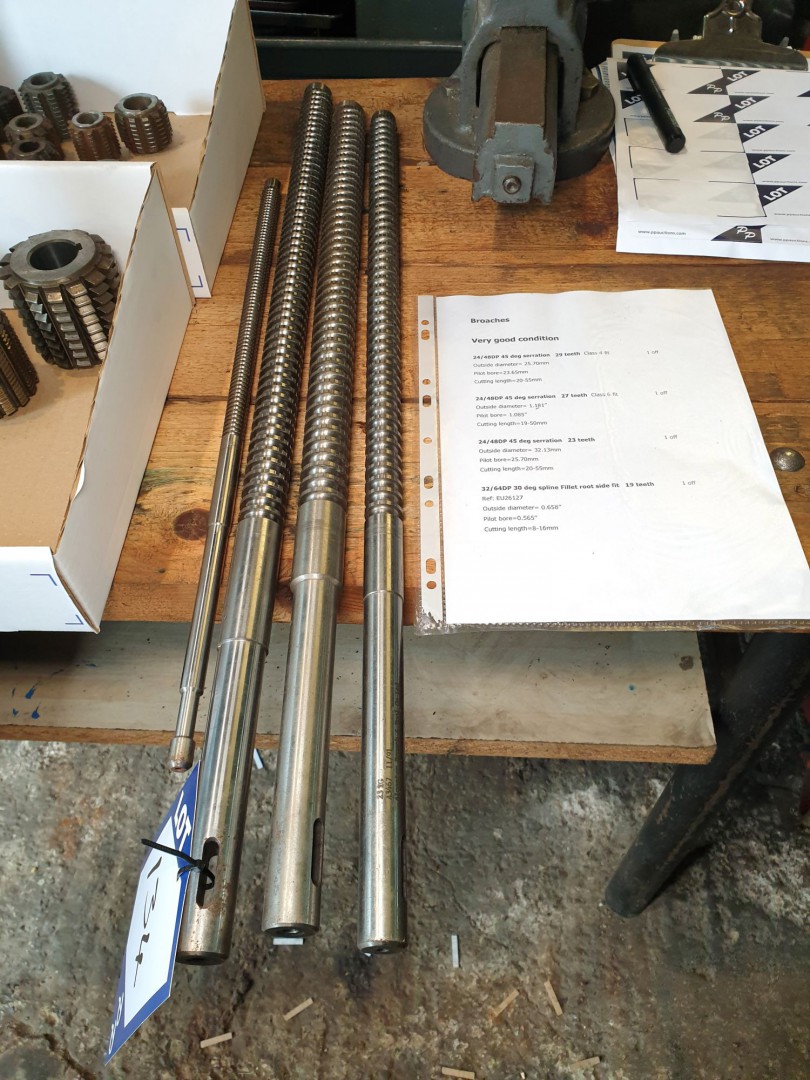 4x various broach tools as per photo, 24/48 serrat...