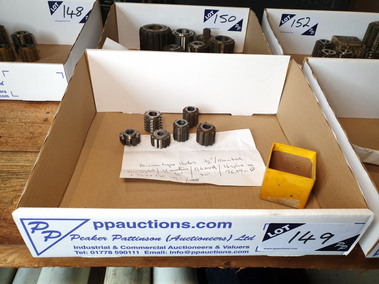 6x micron type hobs, 1/2" bore, 48DP / 14.5 & 20de...