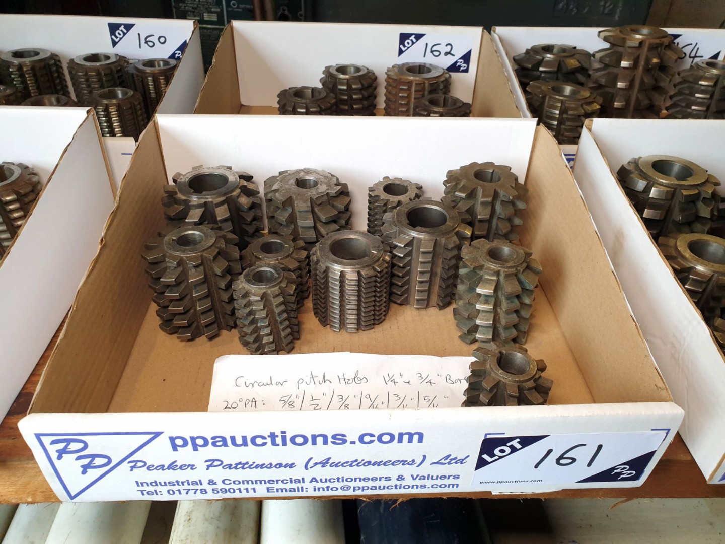 11x circular pitch hobs, 3/4" & 1 1/4" bore, 20deg...
