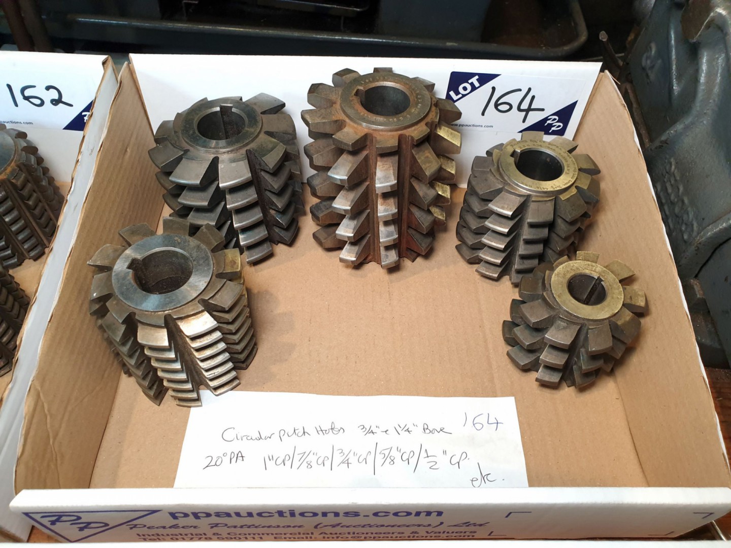 5x circular pitch hobs, 3/4 & 1 1/4" bore, 20deg P...