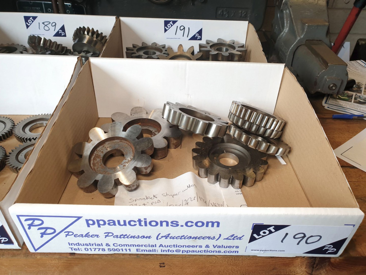 6x various sprocket shaper cutters, 3" & 4" PCD, 3...