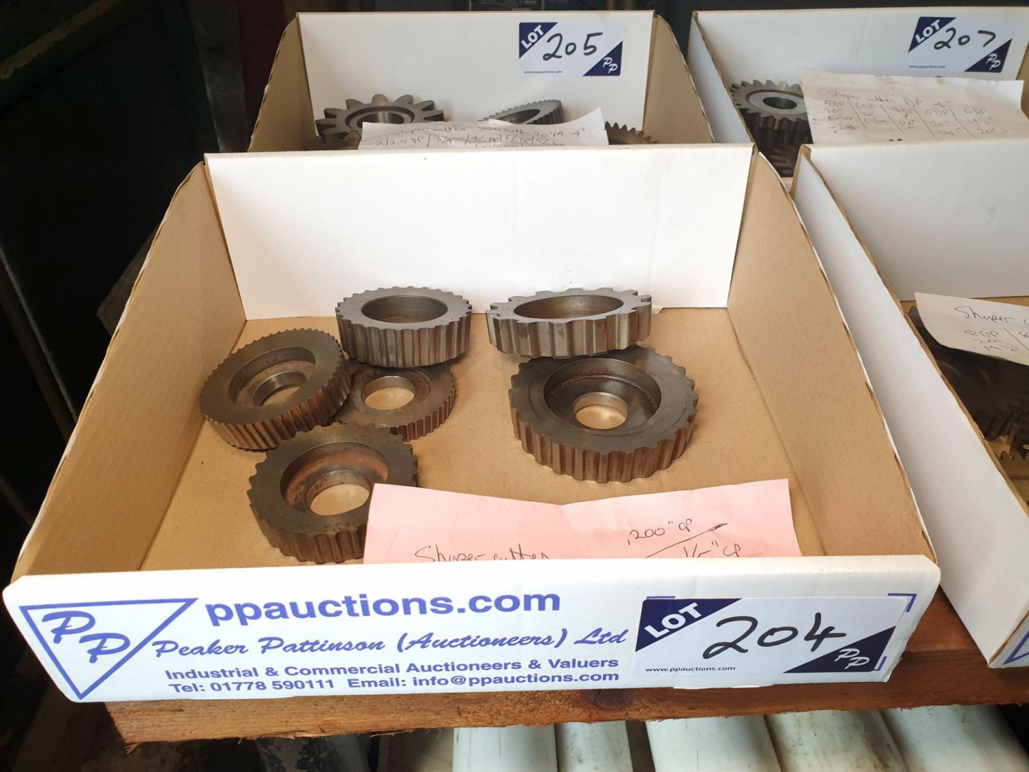6x various grooved pulley shaper cutters, 7/8" CP,...
