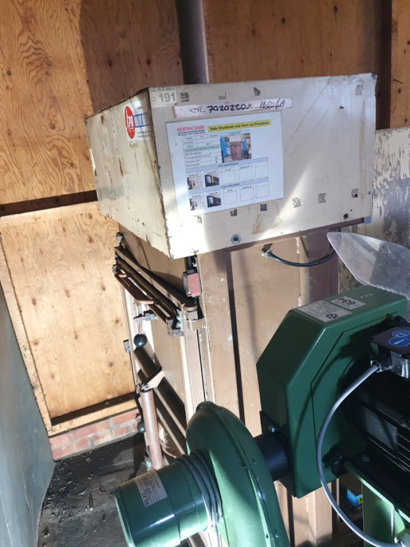 PB cardboard baler, front loading