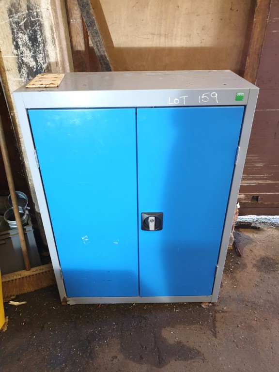 Bott metal grey / blue 2 door storage cupboard, 75...