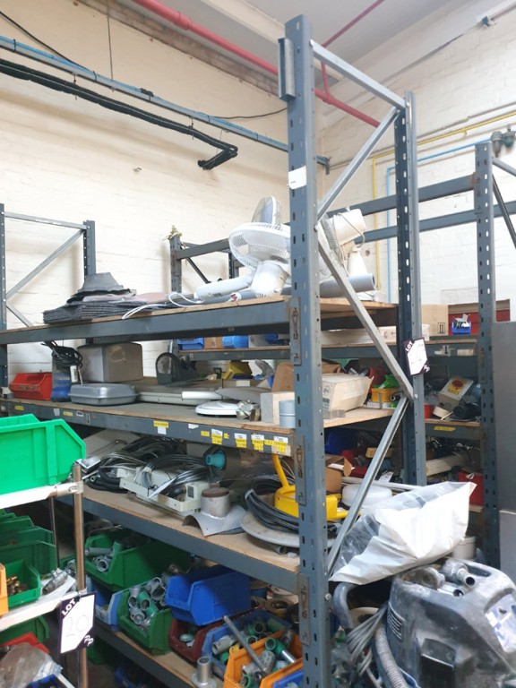2 bays Dexion Speedlock heavy duty bottles pallet...
