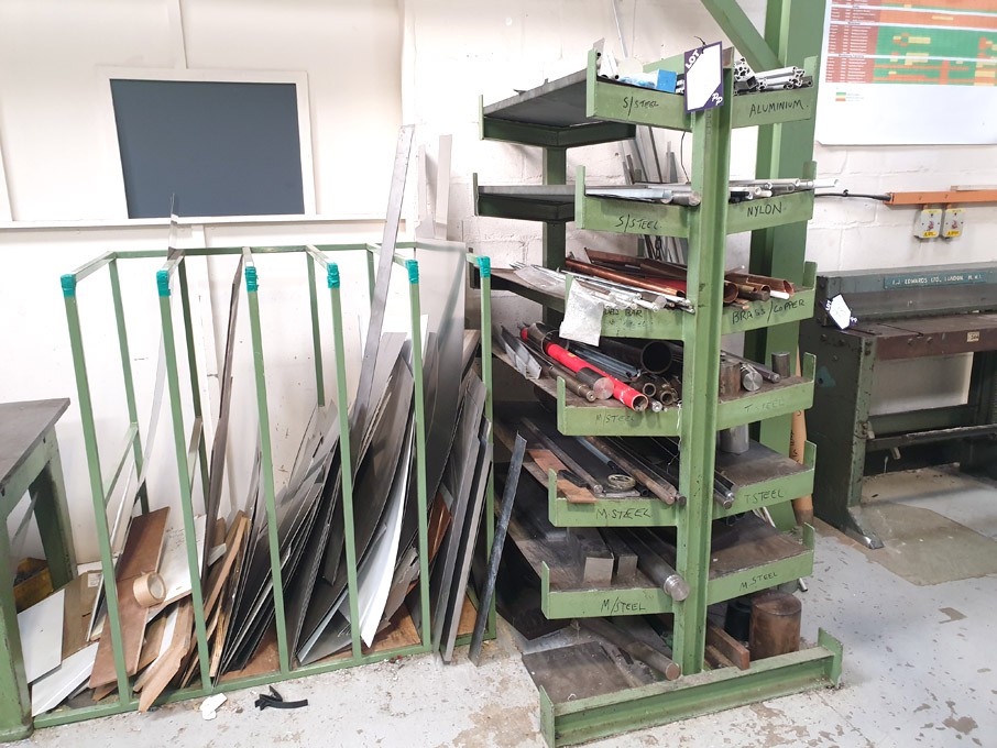 Qty various steel stock & sheets inc: steel, brass...