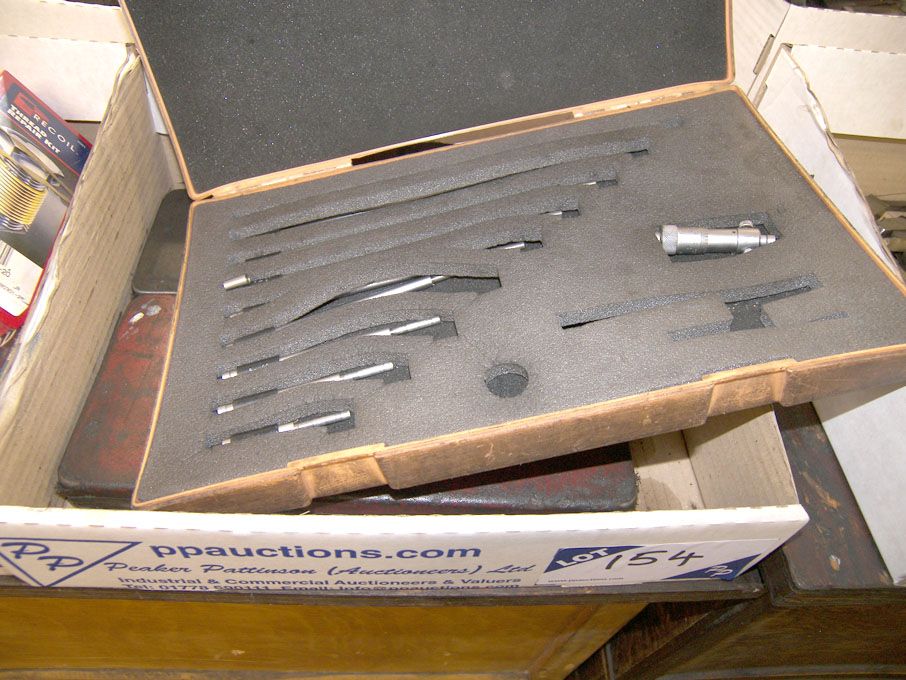 Mitutoyo 12" stick micrometers, 2x Moore & Wright...