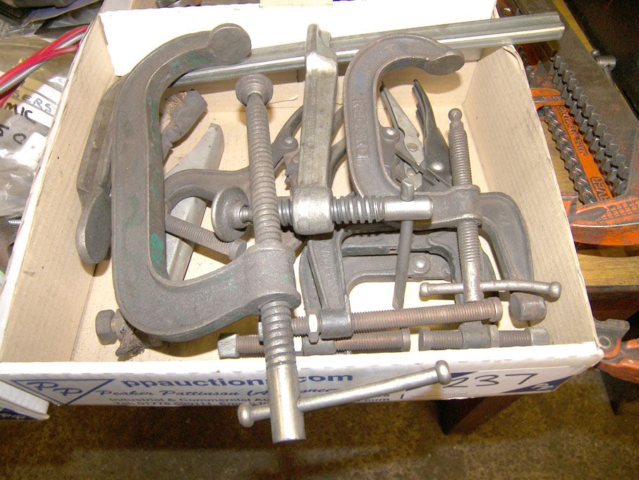 Qty various size Carver, Record etc clamps & 'G' c...