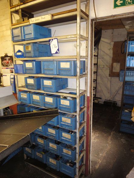 Qty plug gauges, tools etc on metal rack