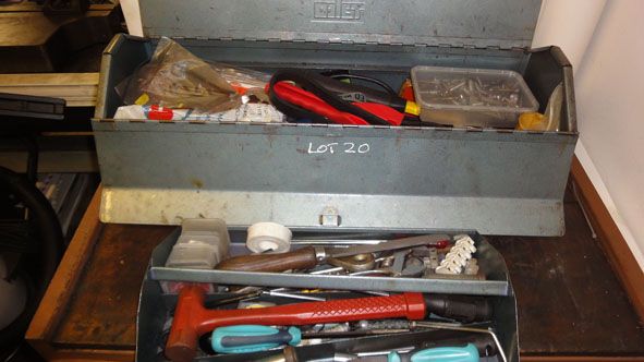 Talco toolbox 600mm with contents inc: hammer, pli...