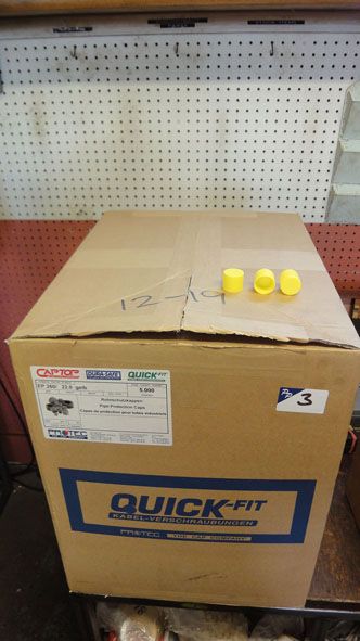 5000x yellow pipe protections caps, 22mm dia