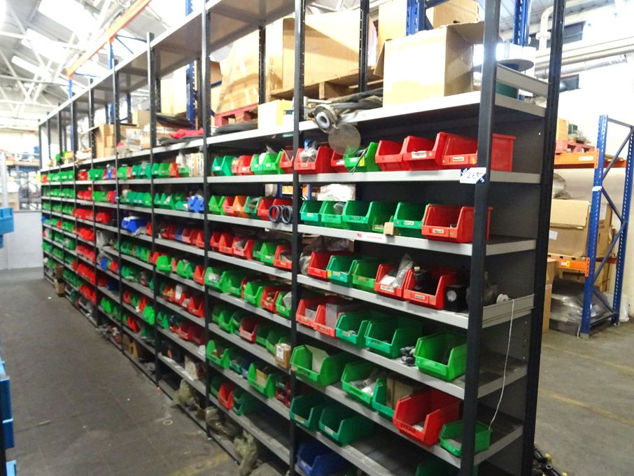 9 bays light duty storage shelving with contents i...