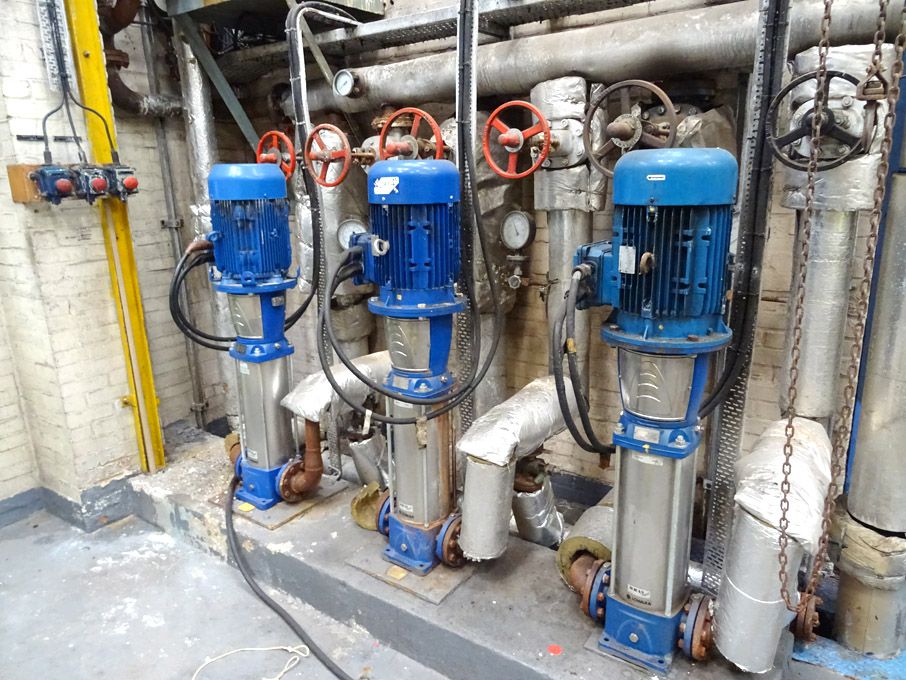 3x Lowara 15kW pump units with motors, 15/40m3 /hr