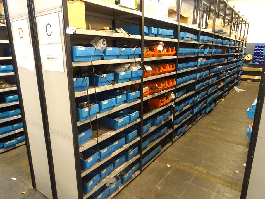 9 bays light duty storage shelving with contents i...