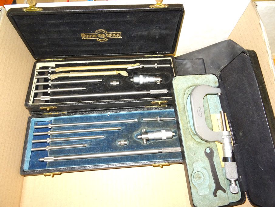 Moore & Wright 25-50mm micrometer, 2x 2-8" interna...