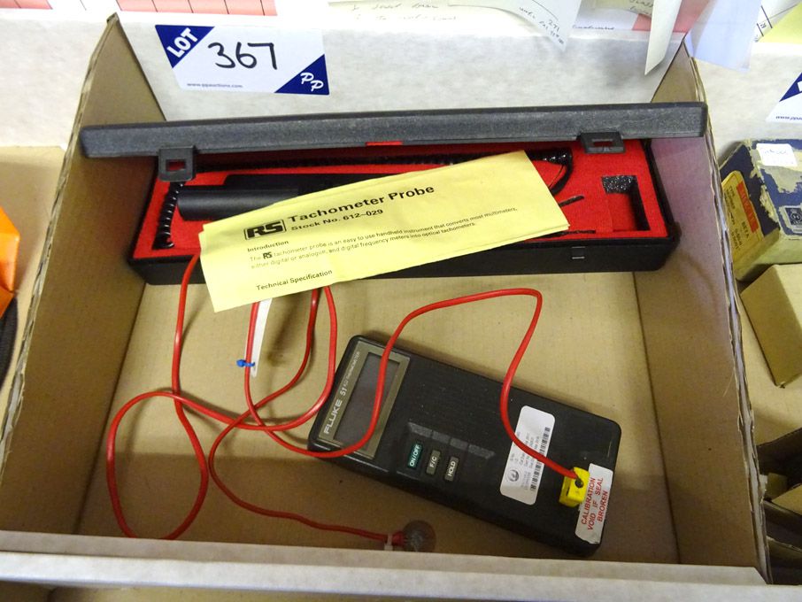 Fluke 51 K/J thermometer, RS 612-029 tachometer pr...