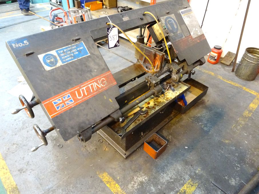 Utting UB305 horizontal bandsaw, 10" clamp