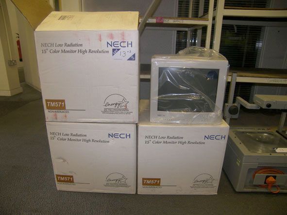 3x Nech 15" high resolution colour monitors