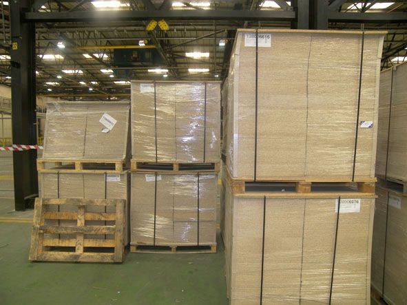 Qty chipboard sheets, 505x470x10mm approx