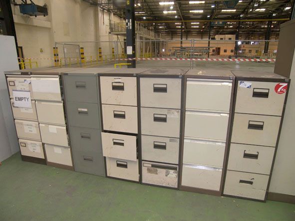 7x metal filing cabinets