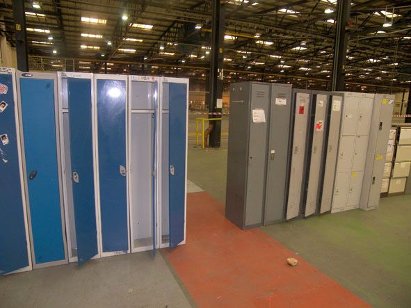 31 various size full & half door metal lockers