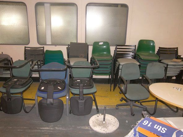 Large Qty upholstered & plastic chairs