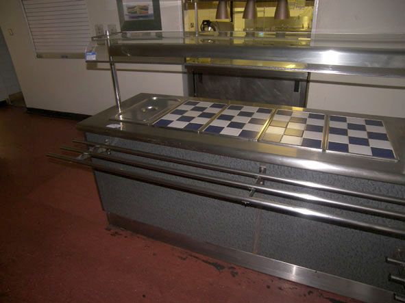 2x Hygienic heated serving stations
