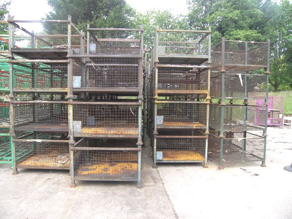 Qty (130 approx) various size wire mesh stillages