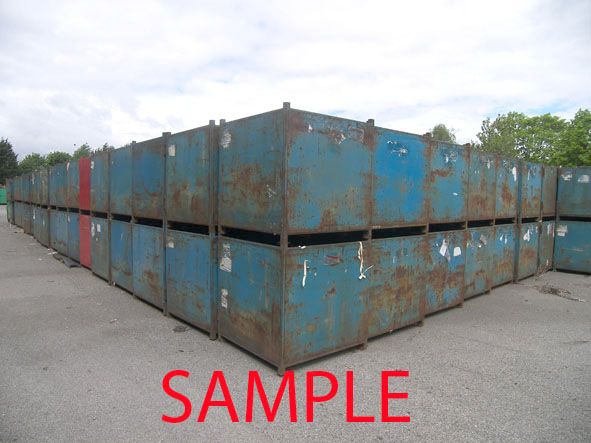 50x blue solid sided metal stackable stillages, 12...