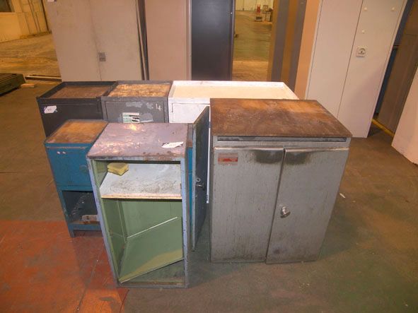Qty various size single & twin door storage cupboa...