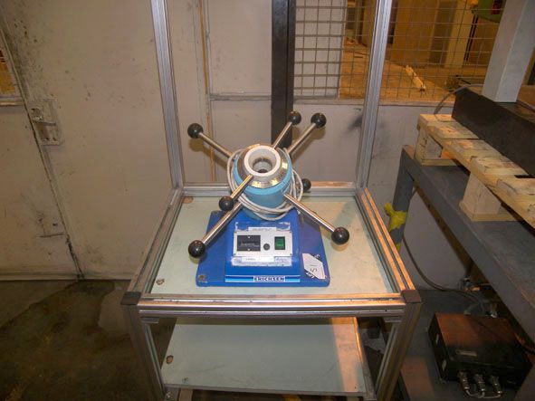 Erichsen sheet metal hardness tester on stand